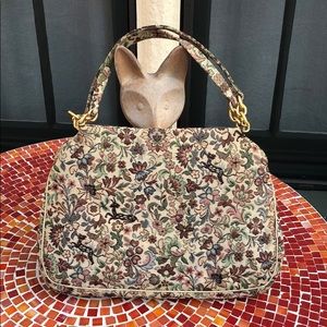 Vintage Bienen-Davis purse 80s floral handbag